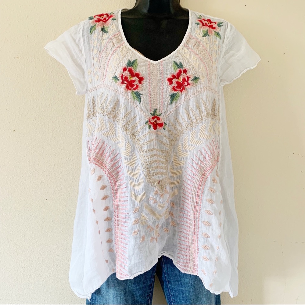 Johnny Was Embroidered Top